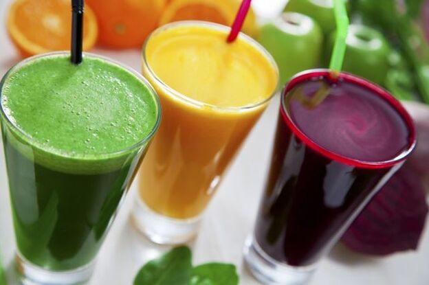 Freshly squeezed fruit and vegetable juices to improve blood circulation.