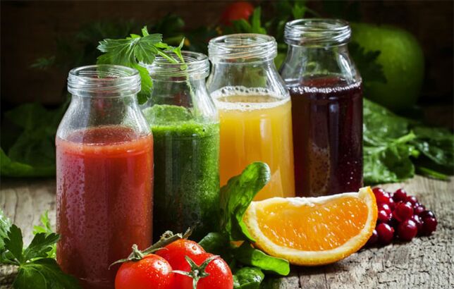 Freshly squeezed natural juices for the treatment and prevention of varicose veins